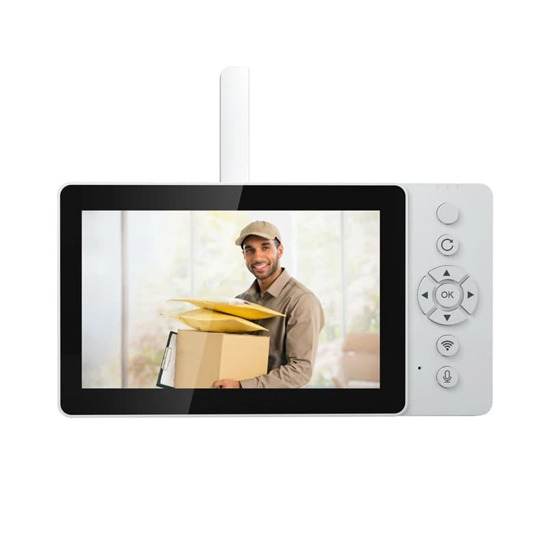 SH054 Schermo da 5 pollici 4MP 1440p Campanello WIFI wireless Videocitofono grandangolare da 120 gradi Visualizzatore visivo per porta Camera-TCES