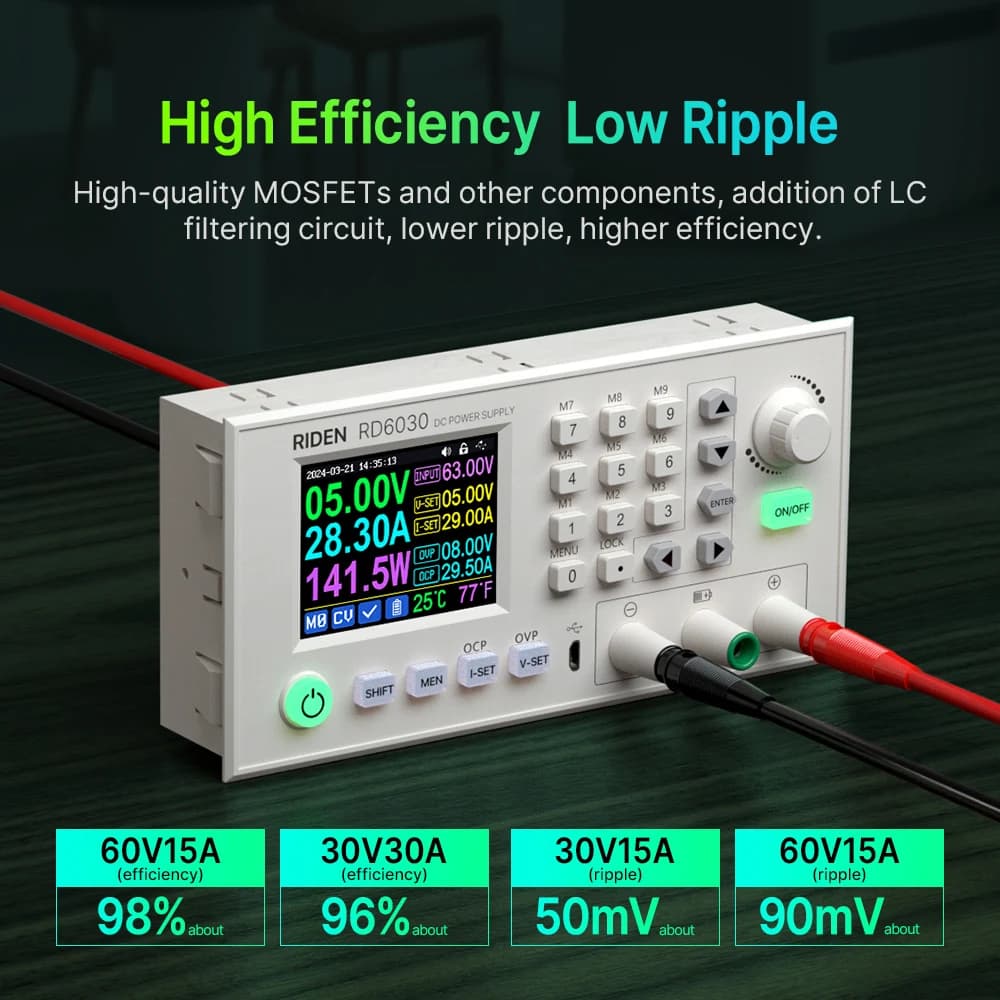 RD6030W 60V 30A DC Tensione Corrente Step-down Modulo di Alimentazione Regolata Stabilizzata Buck Convertitore Regolabile Carica Della Batteria