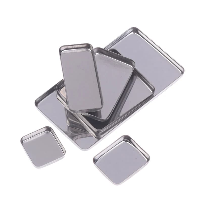 5/10 pz. Contenitori Vuoti Quadrati per Ombretto, Palette in Ferro per Trucco in Polvere, Contenitori Vuoti per Cosmetici Fai-da-te 2.