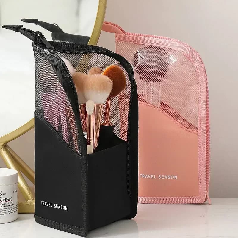 Multifunctional Zipper Cheats Box, Cosmetic Bag, Makeup Brush Organizer, Travel Case, Fashionable Beauty Case for Beauty Tools
