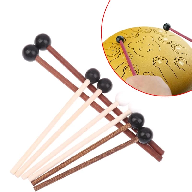 1 paio di linguette per tamburo per lingua, bacchetta in silicone per bambini, strumento a percussione, parte, martello a tamburo cavo