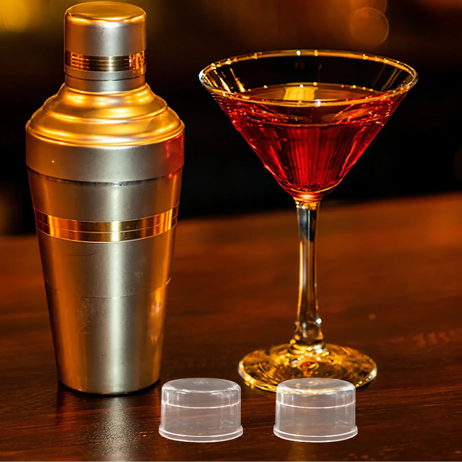 10Pcs Multipurpose Cup Lids Clear Shaker Lid Replacement Spill Proof Press Lid for Cocktail Shaker Tumbler Juice Cup Tea Mixing