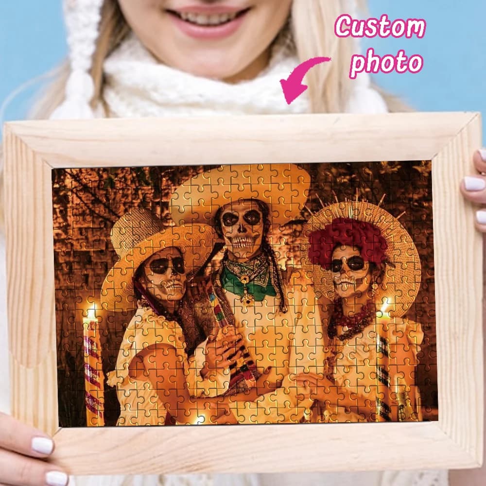 Personalized Wooden customized photo puzzle, Ideal gifts customized for family and friends