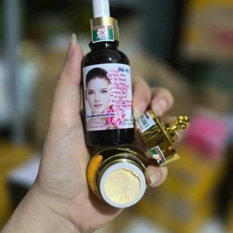 Combo Serum Face Kem Tai Tao - 2-in-1 Brightening Skincare Set - Facial Serum for Dark Spot Reduction for Glowing Skin
