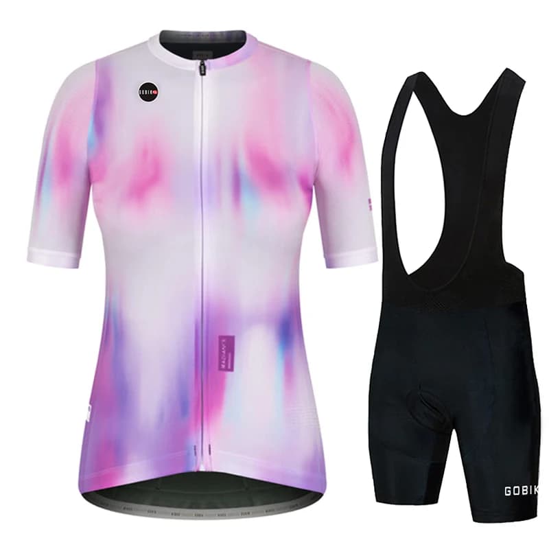 Cycling sweater Gobikful blue shade Set summer clothing for women road bike shirts suit shorts with bicycle straps MTB Maillot Culotte