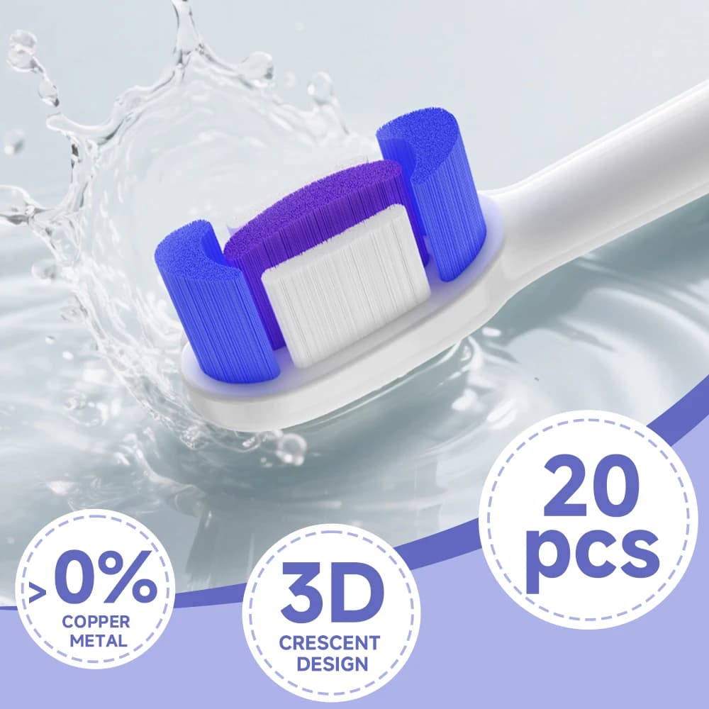 20 testine di ricambio per spazzolino compatibili con la testina della spazzolino elettrico Philips 5100 5300 6100 6500 ecc.