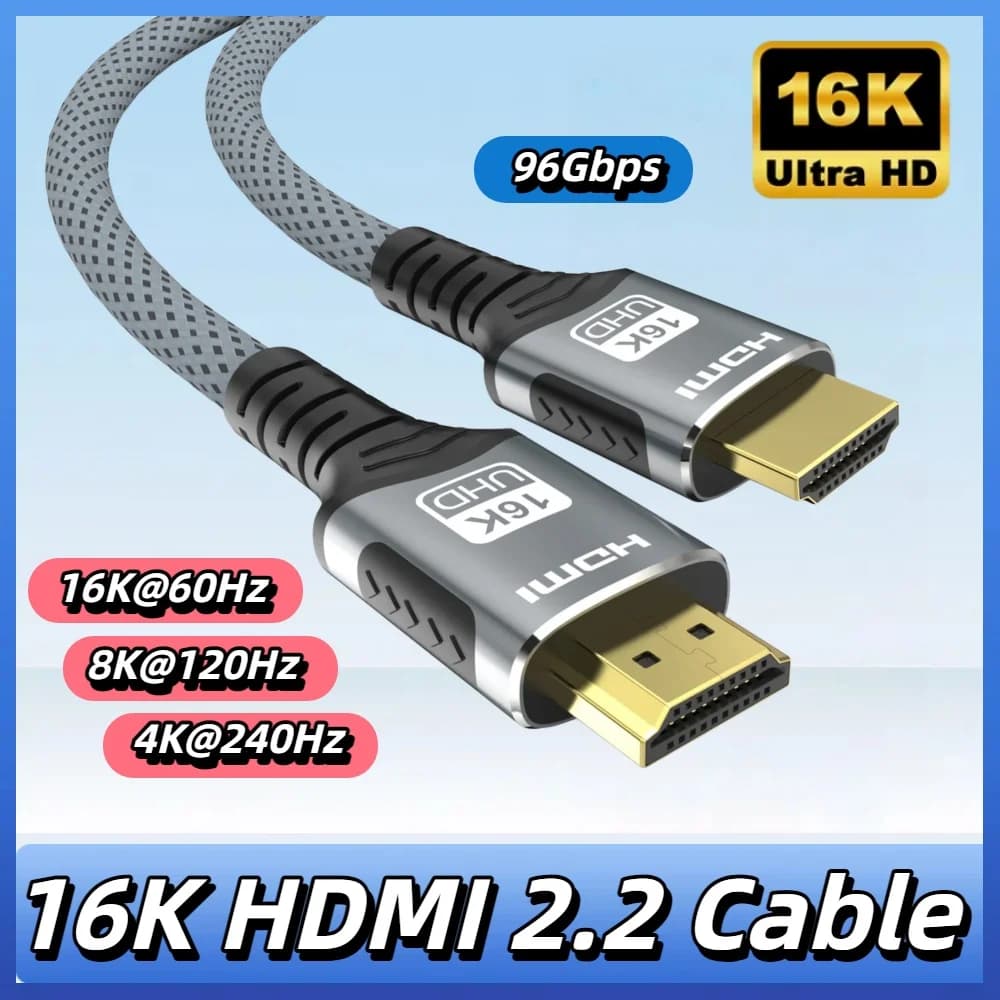 Il cavo HDMI 2.2 da 16K a 60Hz supporta 8K a 120Hz 4K a 240Hz compatibile con il cavo HDMI 8K/4K per TV HD laptop Xbox PS5 Switch Monitor