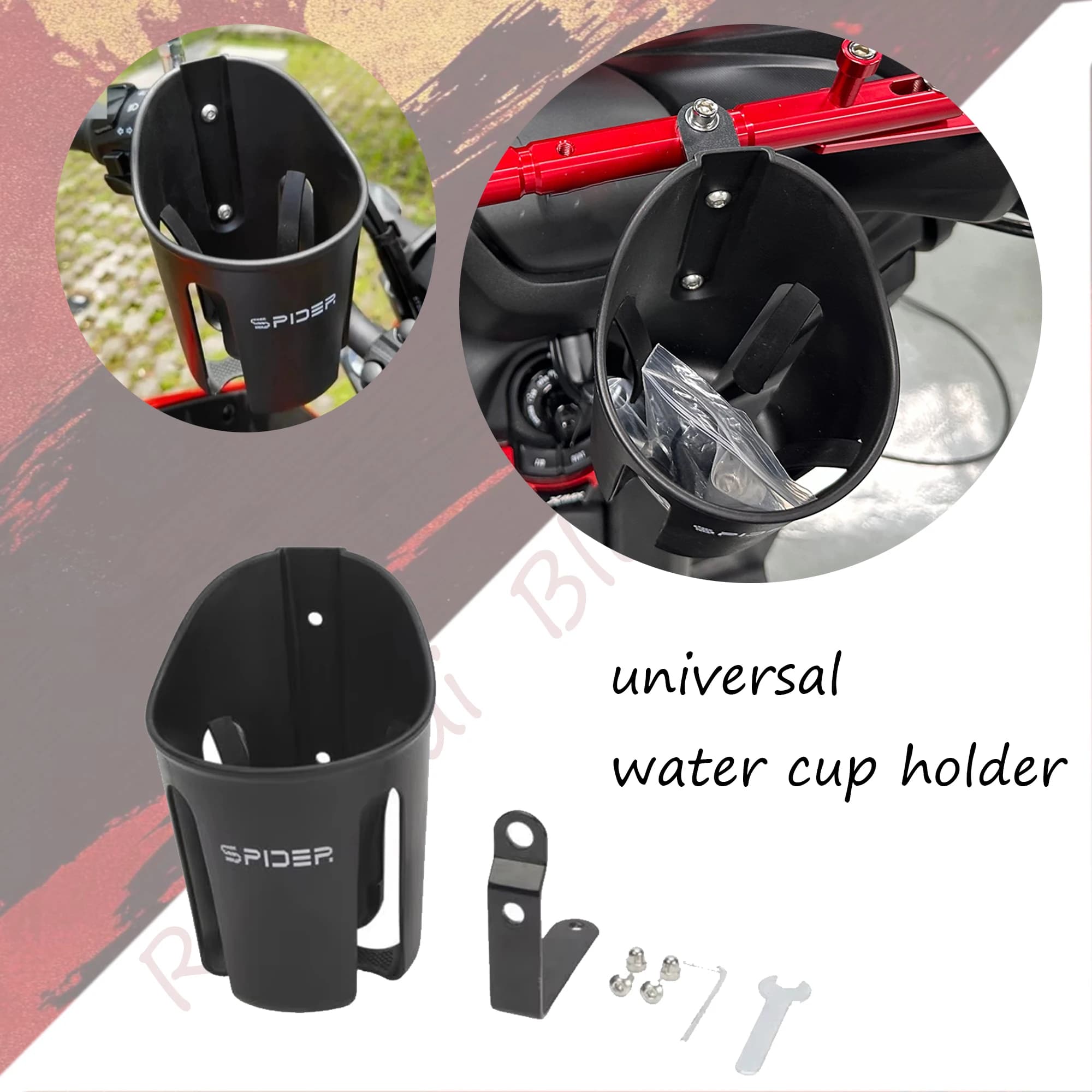 Accessori per la modifica universale della moto Portabicchieri per bevande Portabottiglie per bevande per tazza d'acqua per bici Portaborraccia per moto