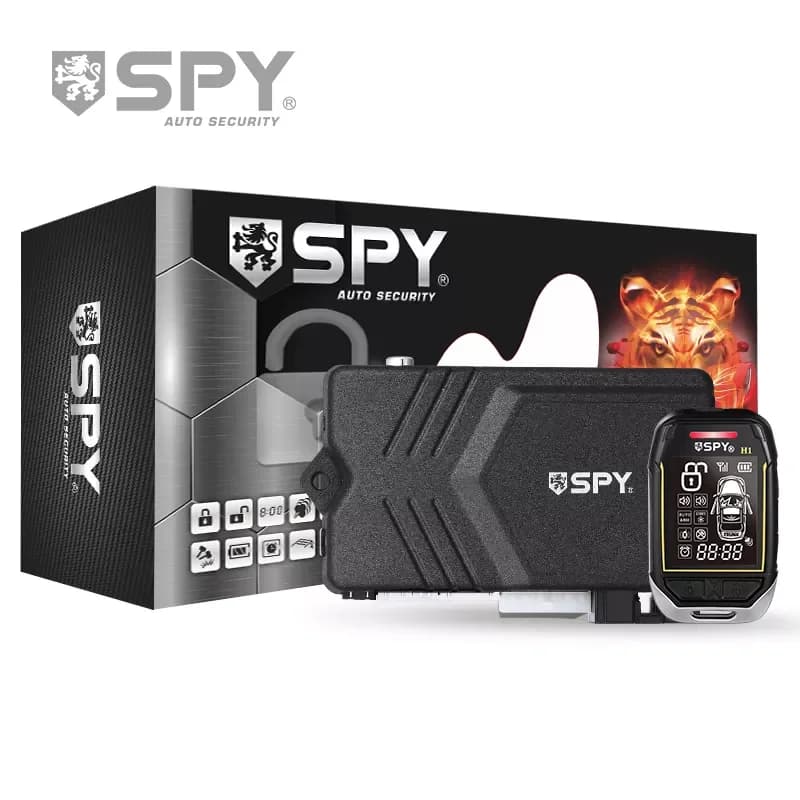 Sistema di allarme bidirezionale per auto SPY Set completo Immobilizzazione Avviamento remoto Ingresso senza chiave Kit di controllo blocco centrale intelligente per autoveicoli