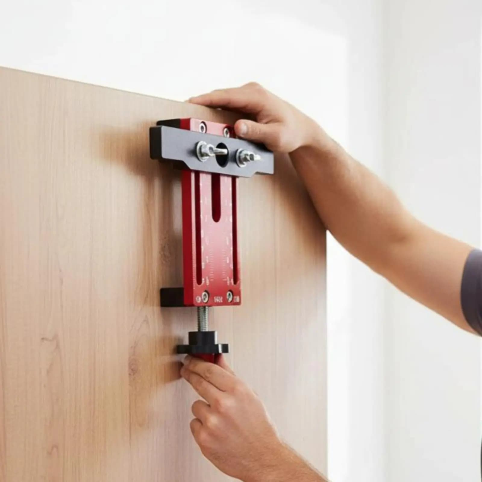 Posizionatore di Fori per Armadietti, Modello di Installazione Porte con Posizionamento Preciso, Attrezzo per Ferramenta di Armadi, Facile da Usare, Stampo per Foratura Cerniere Porte