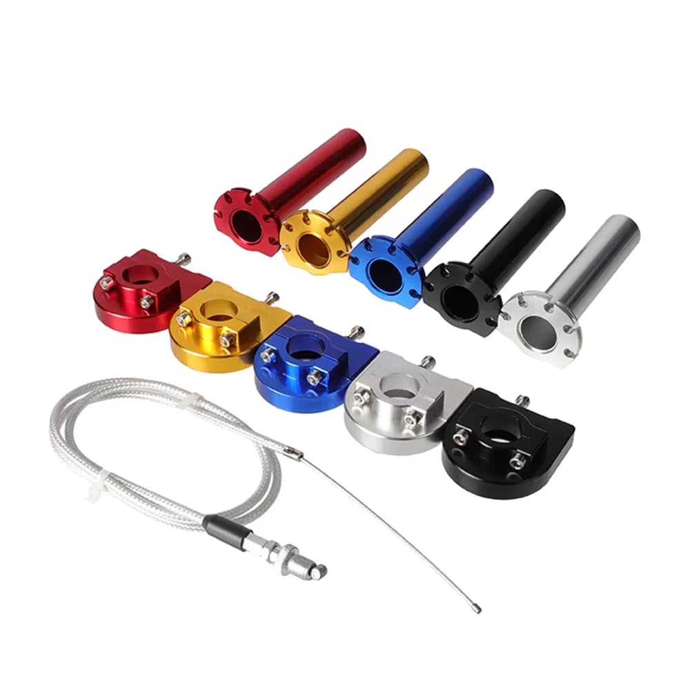 22mm 7 8 Acceleratore in alluminio Grip Twist Azione rapida Kit acceleratore con cavo per 50cc 110cc 125cc Dirt Pit Bike Moto ATV