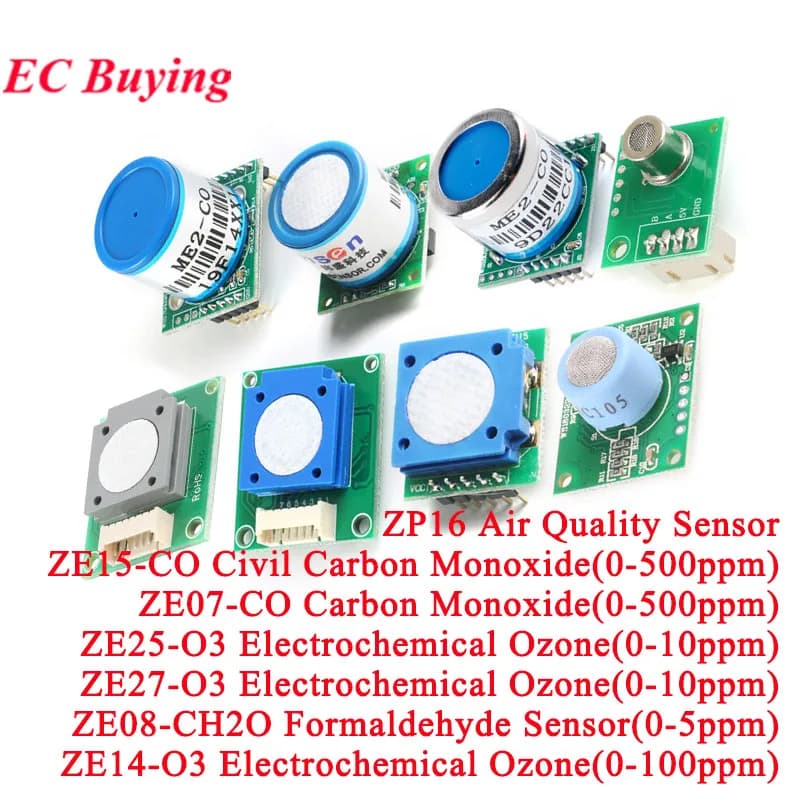 ZE07-CO Sensore monossido di carbonio CO O3 ZE15-CO ZE25-O3 ZE07-CO ZE27-O3 ZE14-O3 ZC05 ZP16 Modulo di rilevamento allarme gas aria Ozono