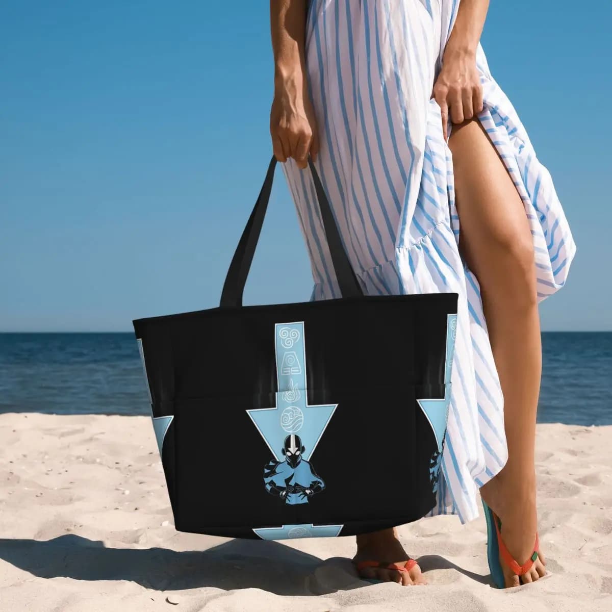 Avatar Aang Arrow Beach Tote Bag Sport Palestra Yoga Borsone Borsa tote grande Borsa da viaggio da donna Borsa fitness