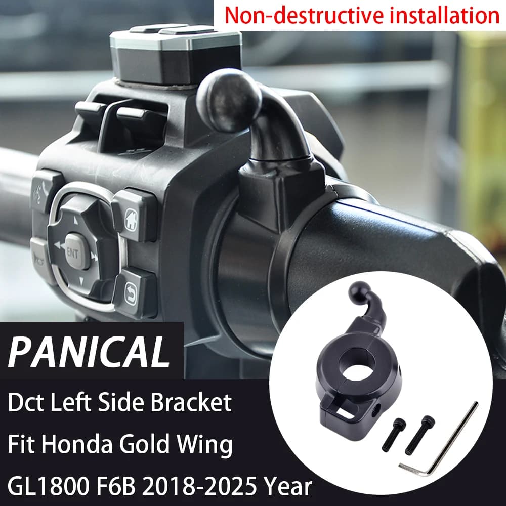 For Honda Gold Wing GL1800 DCT 2018-2025: Support for Action Camera da Manubrio Moto with Extension Bar