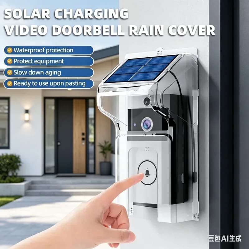 Campanello Wireless Impermeabile con Ricarica Solare, Videocitofono Digitale WiFi, Telecamera di Sicurezza, Campanello Intelligente con Video