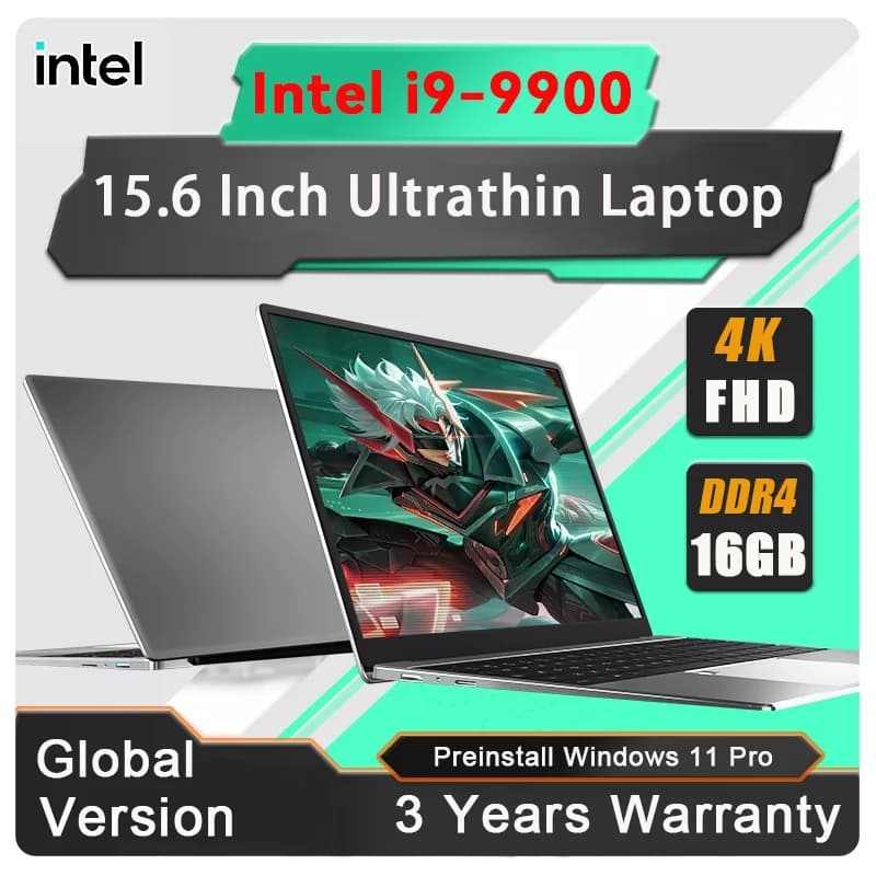 【Garanzia di 3 anni】2026 Notebook Portatile Windows 11 Pro 15.6 Pollici Computer da Gaming PC Gamer Intel Core i9 9900 Laptop i9