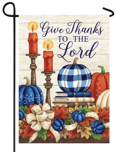 Give Thanks Candles Garden Flag UUI GGX