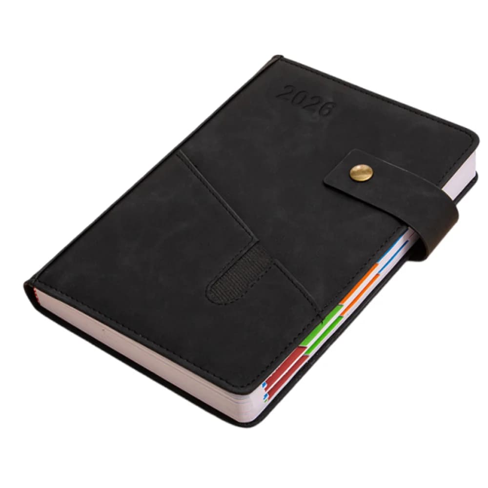 Agenda 2026 in Inglese, Blocco Note per Pianificazione 12 Mesi, Segnalibro A5, Quaderno Semplice e Portatile per Lista delle Cose da Fare, per Studenti