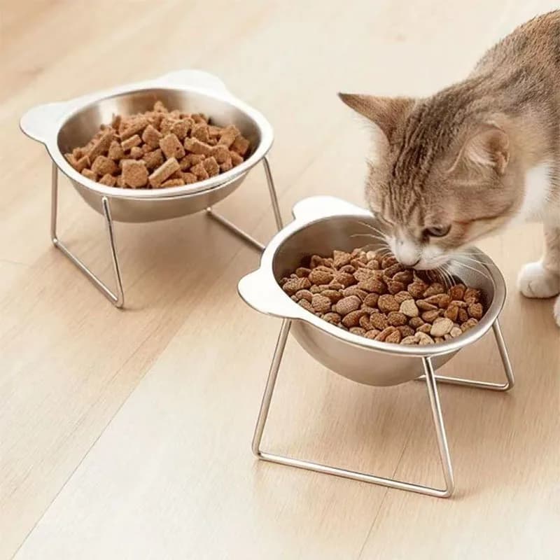 Cute Cat Dishes Elevated Cat Bowl Raised Food Bowl for Cat Pet Bowl Feeders Cats Pet Bowls MW05
