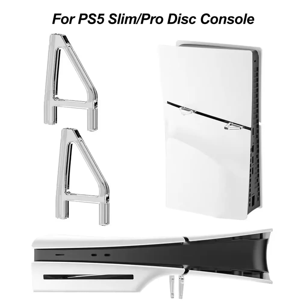 Supporto orizzontale per disco PS5 Slim/Pro/accessori per console digitale Supporto in acrilico Base triangolare trasparente per Playstation 5