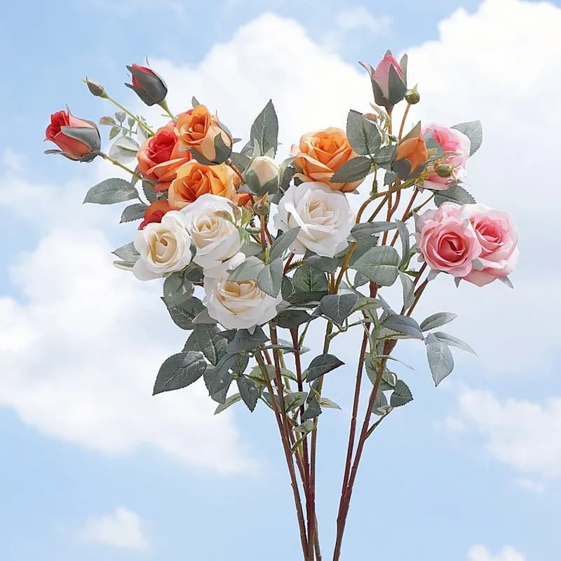 1 pz 65 cm fiori artificiali rosa di seta ramo lungo ramo per la decorazione domestica di nozze piante finte accessori ghirlanda fai da te