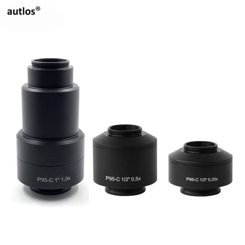 P95-C 1X 0.5X 0.35X Adattatori per fotocamera per microscopio Adattatore per fotocamera CCD fotografica con obiettivo C-mount per microscopio trinoculare Zeiss