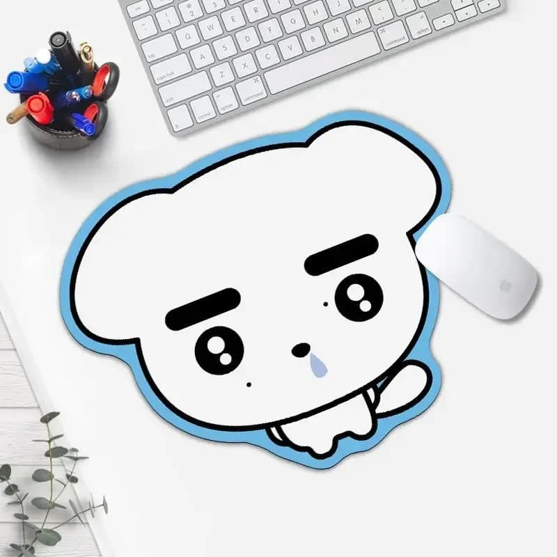 ENHYPENED Irregular Shape Mouse Pad for Girls Portable Stain Resistant Desk Mat Student Laptop Computer Anti-slip Mousepad Gift