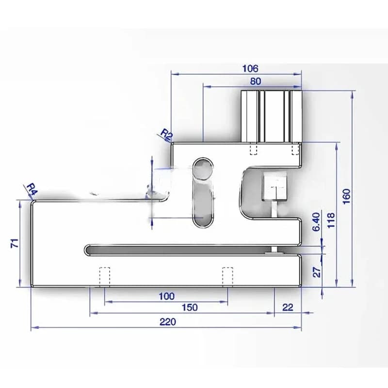 1PC Long Type Small Round Hole Plastic Bag Punching Machine Bag Making Machine Pneumatic Puncher Plastic Bag Punching Machine
