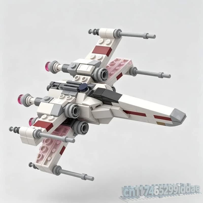 205PCS Space Battle Fighter Starship MOC Model Custom Puzzle DIY Building Blocks Assembly Educational Toy Gifts Creative Display