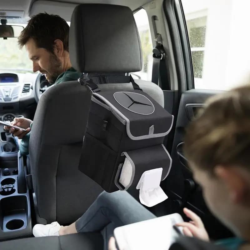 Bidone della spazzatura per auto Bidone della spazzatura per auto impermeabile Bidoni della spazzatura per autoveicoli Facile installazione Porta rifiuti per auto Portapattoli per auto per la maggior parte