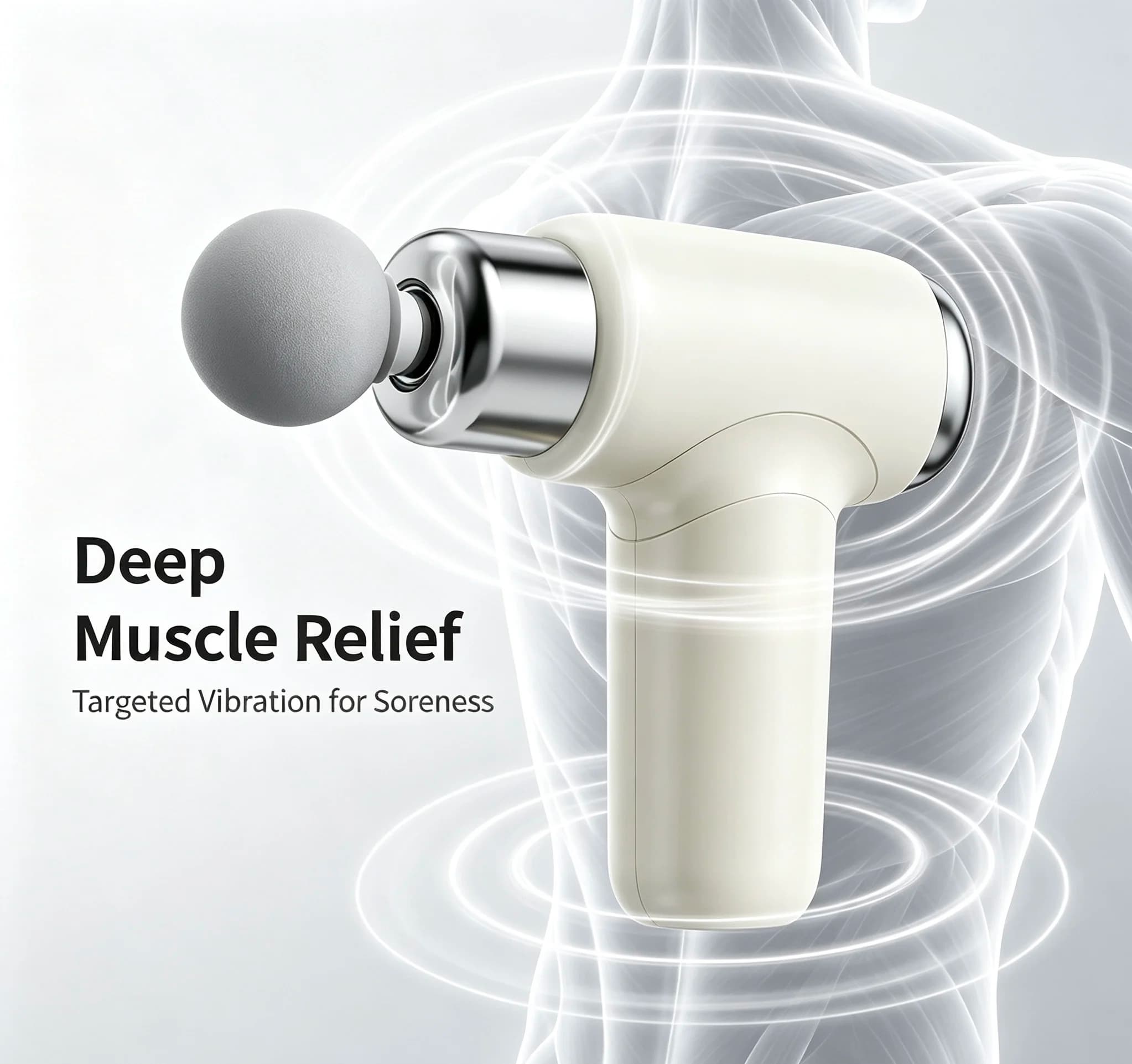 3-Head Fascia Massage Gun – Compact Home-Use Mini Massager
