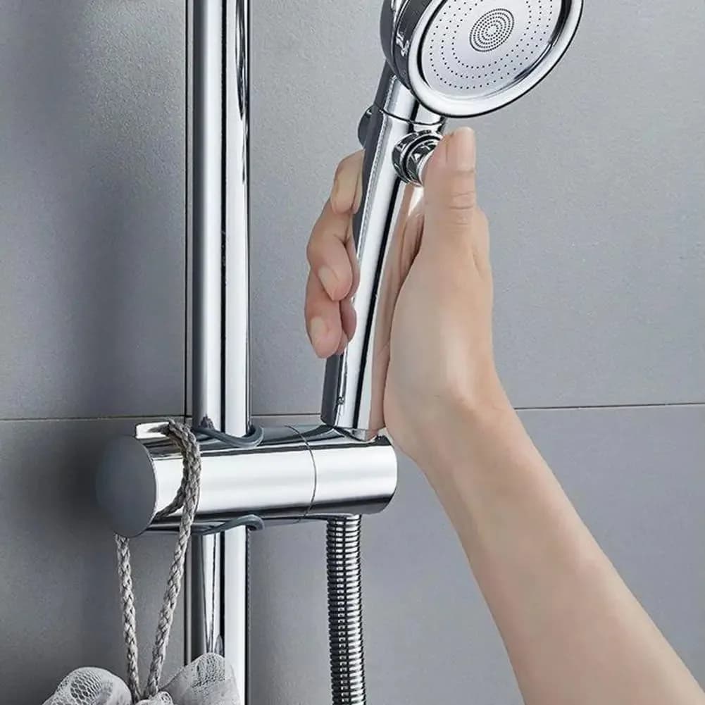 Staffa di ricambio per doccetta per barra scorrevole Supporto per soffione doccia con guida regolabile da 18-25 mm Supporto per spruzzatore con rotazione a 360 gradi di ricambio
