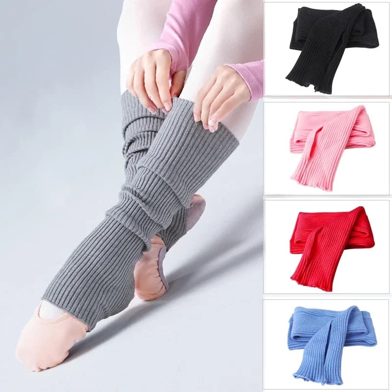 Children's ballet ladders, dance socks over knitted knee for girls for winter practice, children's thermal legging boots