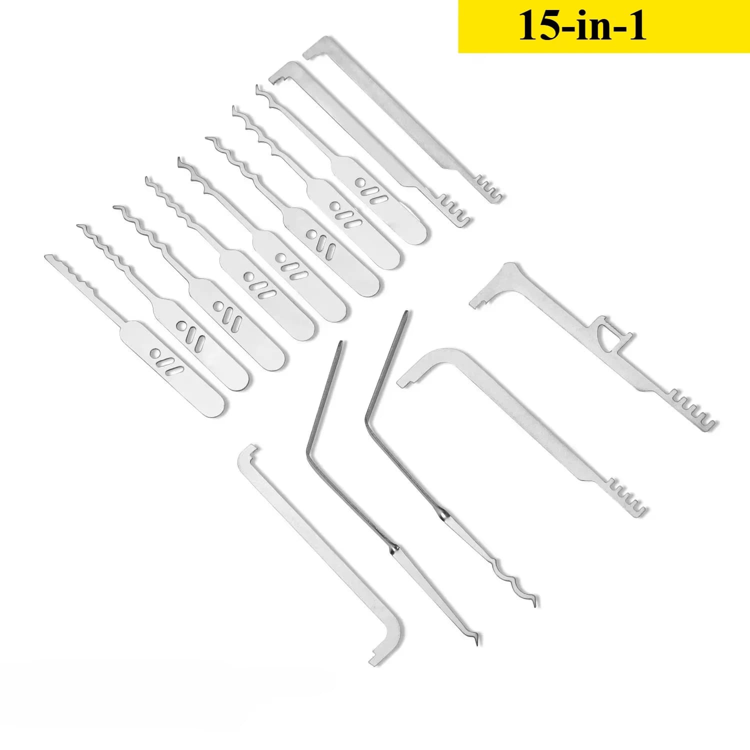 Kit Multifunzione per Riparazione Porte, Set di Grimaldelli per Serrature Auto, Strumenti EDC per Fabbri, Set di Grimaldelli con Video per Utensili Elettrici