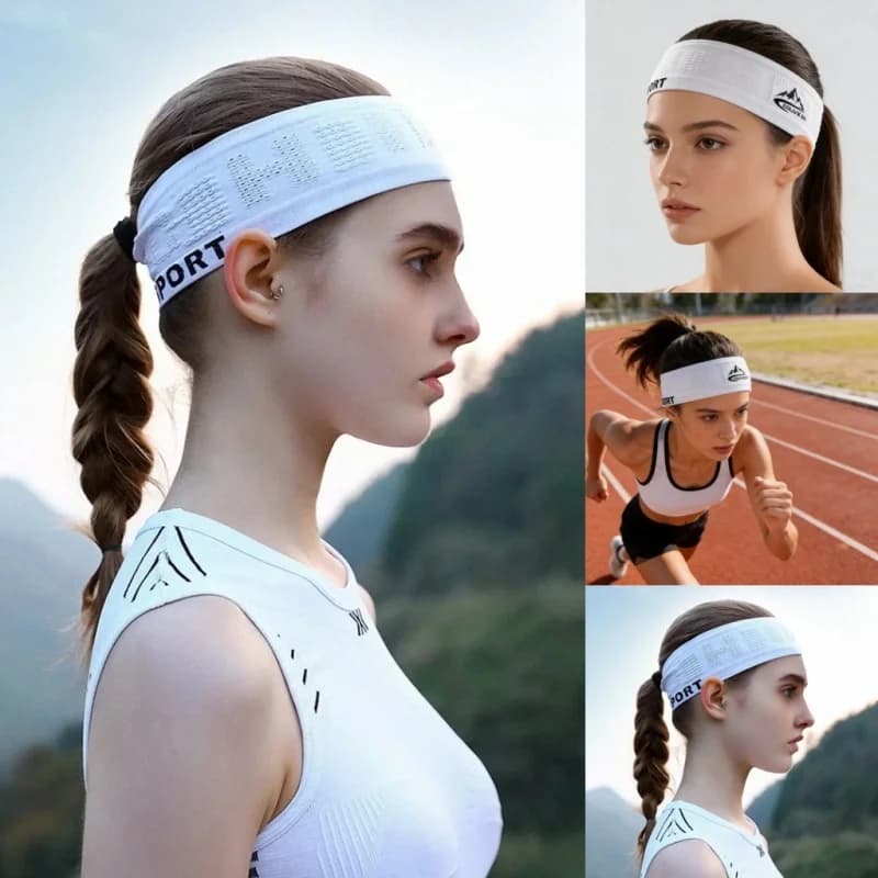 Fascia per Capelli Traspirante ed Elastica per Uomo e Donna, Visiera Leggera Antiscivolo, Fascia Sportiva Assorbente per Fitness