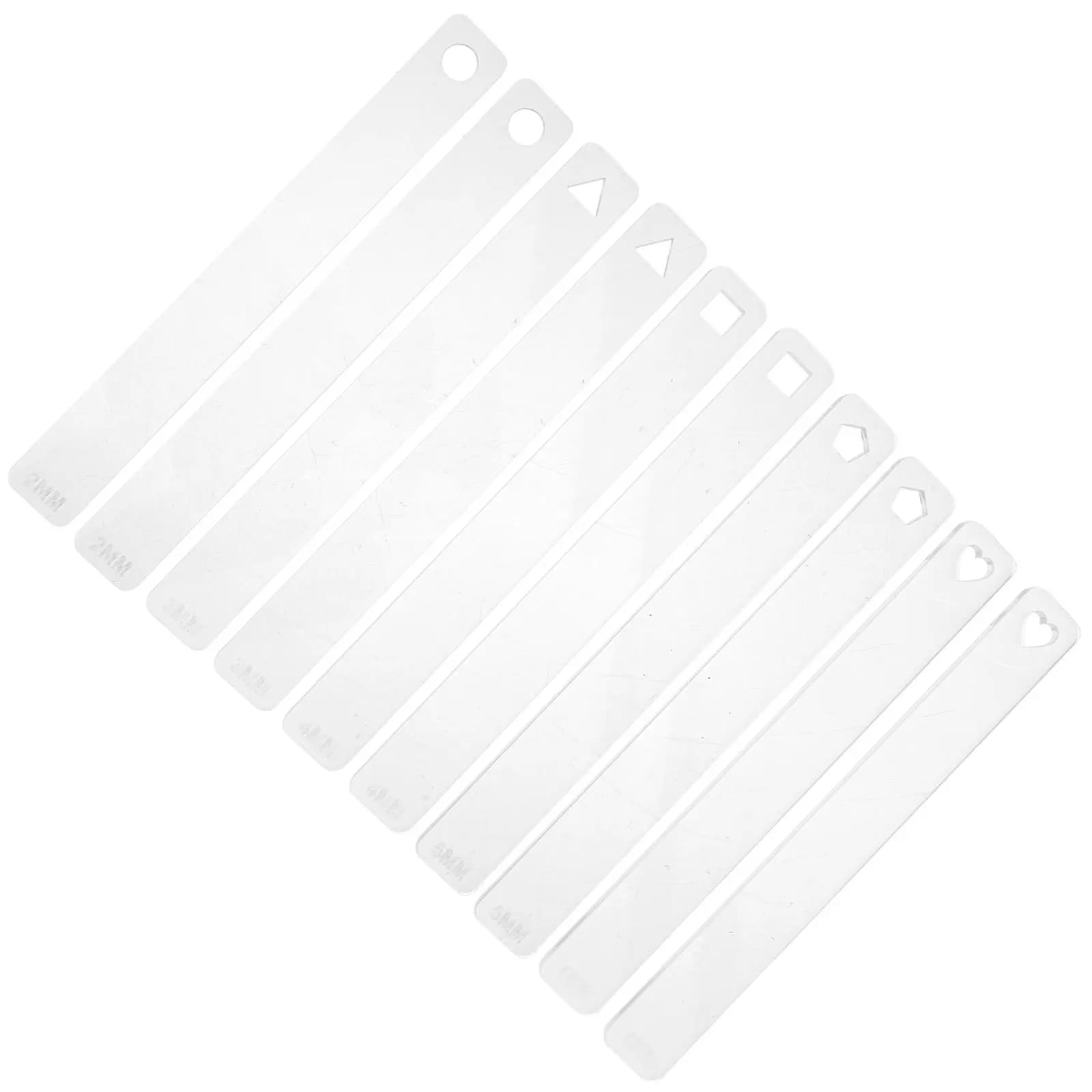 10Pcs Pottery Tools Acrylic Transparent Rolling Pin Guide Sticks for Precise Clay Thickness Polymer Clay Depth Guide Mudboard