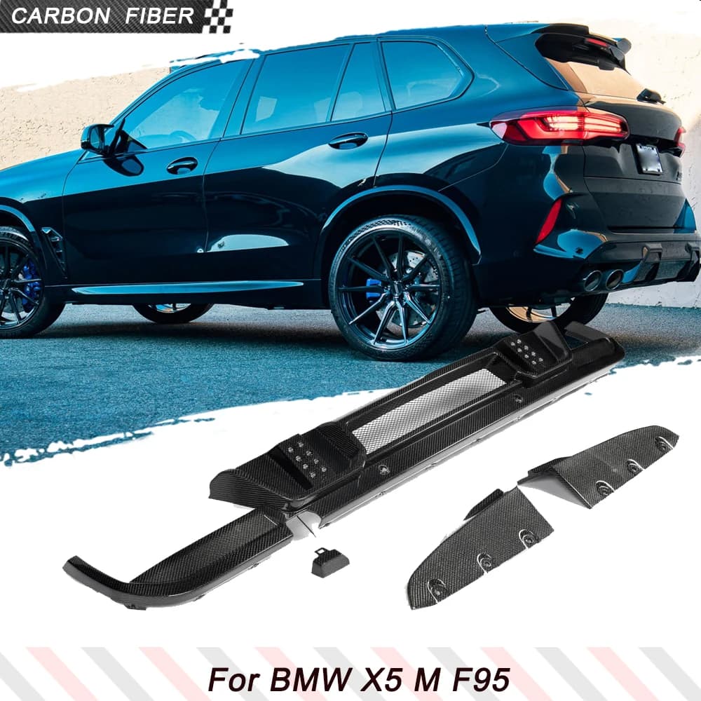Carbon Fiber Car Rear Diffuser Racing Body Kits for BMW F95 X5 M X5M 2020-2025 Car Rear Bumper Lip Diffuser Auto Tuning Parts