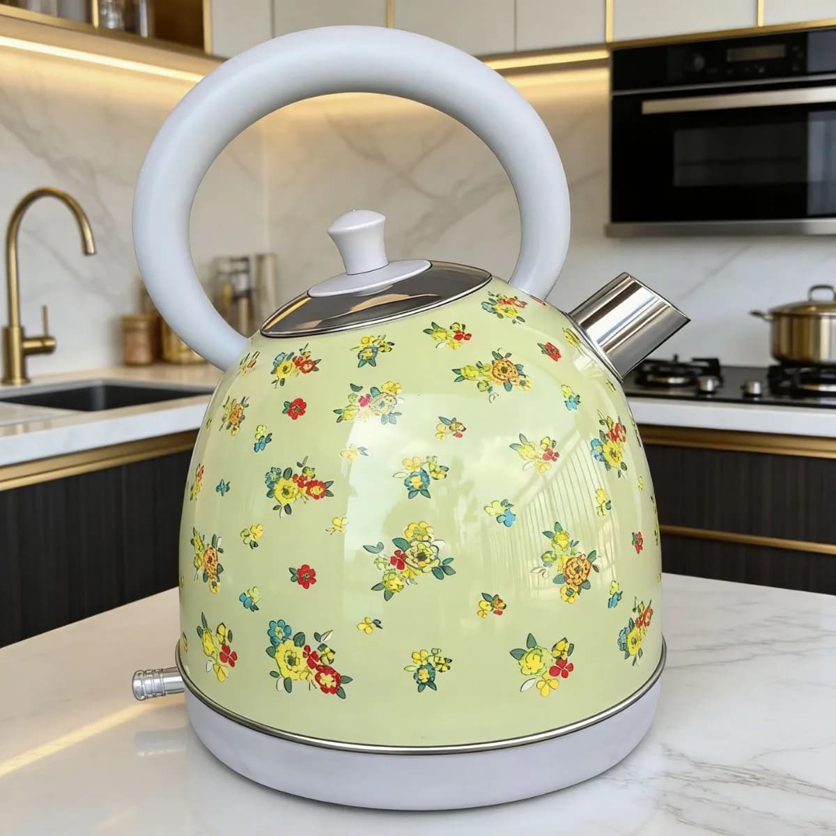 European Style 1,8L Stainless Steel Electric kettle 304 with Display Temperature, Automatic Shutdown, 1850W