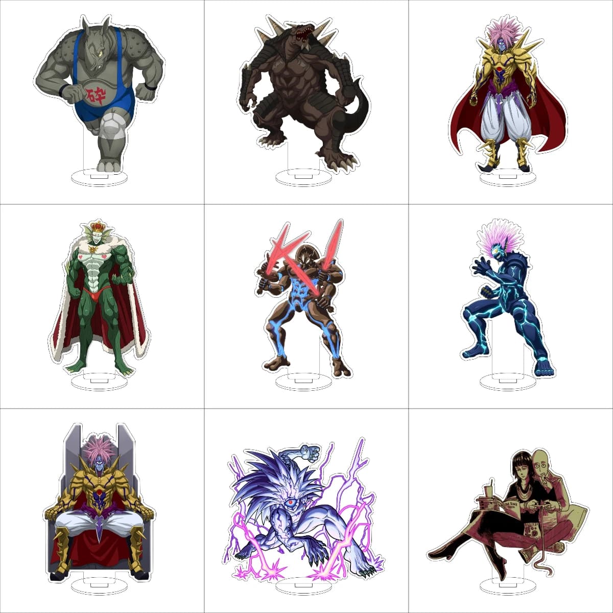 16CM Anime ONE PUNCH MAN Stand Ornamenti Zombieman/Superalloy Darkshine/Flashy Flash/Drive Knight Figura Stand Regali di Halloween