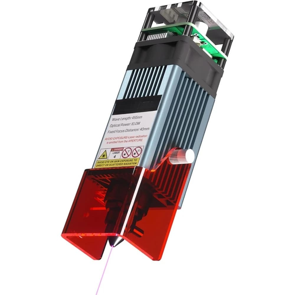 Modulo laser a spot compresso da 10W con ugello di assistenza ad aria 0.08x0.05mm per incisore CNC