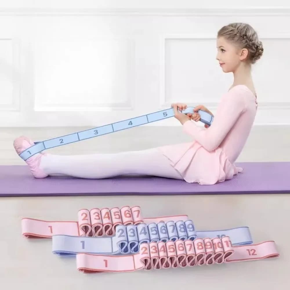 Digital Stretching Yoga Elastic Stretch Band Resistanc Rope Fitness Pilates Dance Resistance Belt Pull Rope Gym Training Exercis