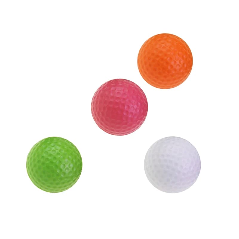 Palline da golf morbide da 4 pezzi 42 mm per allenamento all'aperto per interni Palline in schiuma PU per golfisti Regalo Colore rosa arancione verde bianco