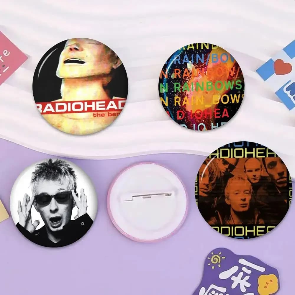 Spilla Anime del gruppo Radiohead, distintivo a cartone animato carino, accessorio regalo per giacca e jeans