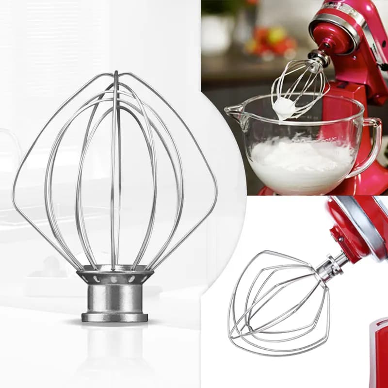 Stainless Steel Wire Whip Electric Mixer Accessory for KitchenAid K45WW Stand Mixer 4.5QT Whisk Attachment