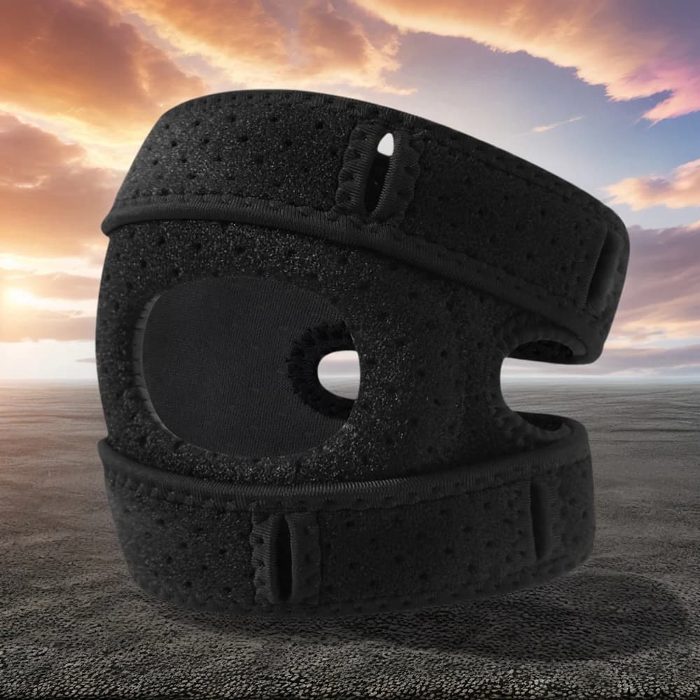 Supporto per Ginocchio con Fascia Regolabile, Compressione per Tendine Rotuleo, per Tendinite e Lesioni del Ginocchio