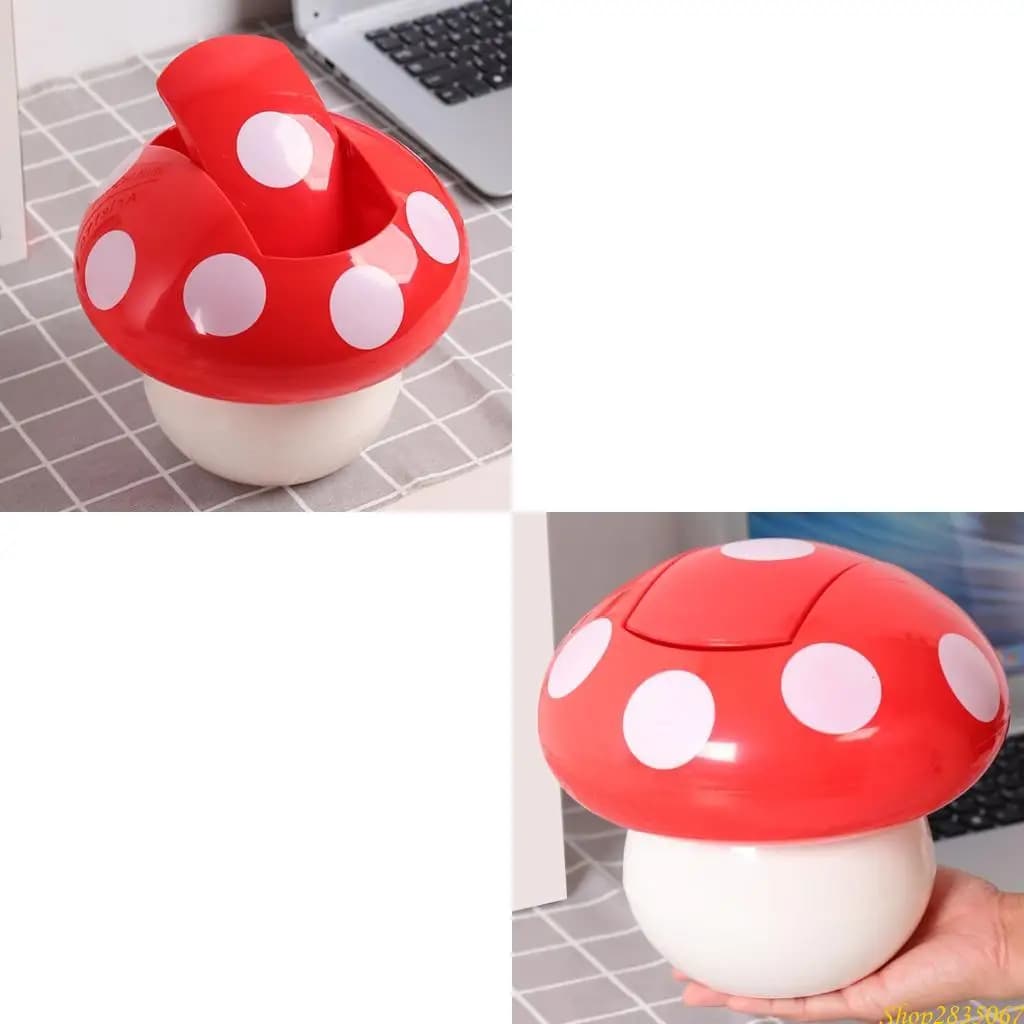 Mushroom Styles bidone della spazzatura con coperchio a tenuta stagna Soluzione per riporre camera da letto della