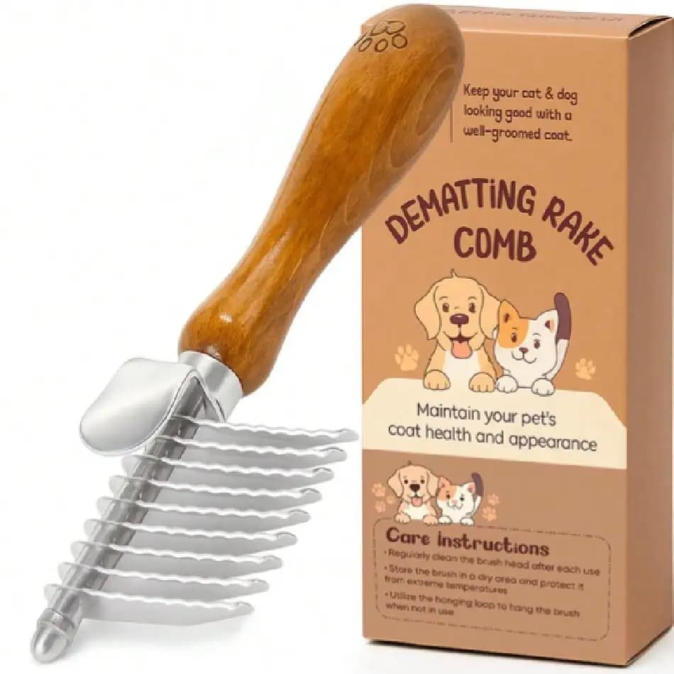 Spazzola districante per cani e gatti - Pettine per sottopelo con lame per rimuovere nodi, grovigli e lanugine - Strumento per la toelettatura di cani di piccola taglia, cani di grossa taglia e animali a pelo lungo, 27765916