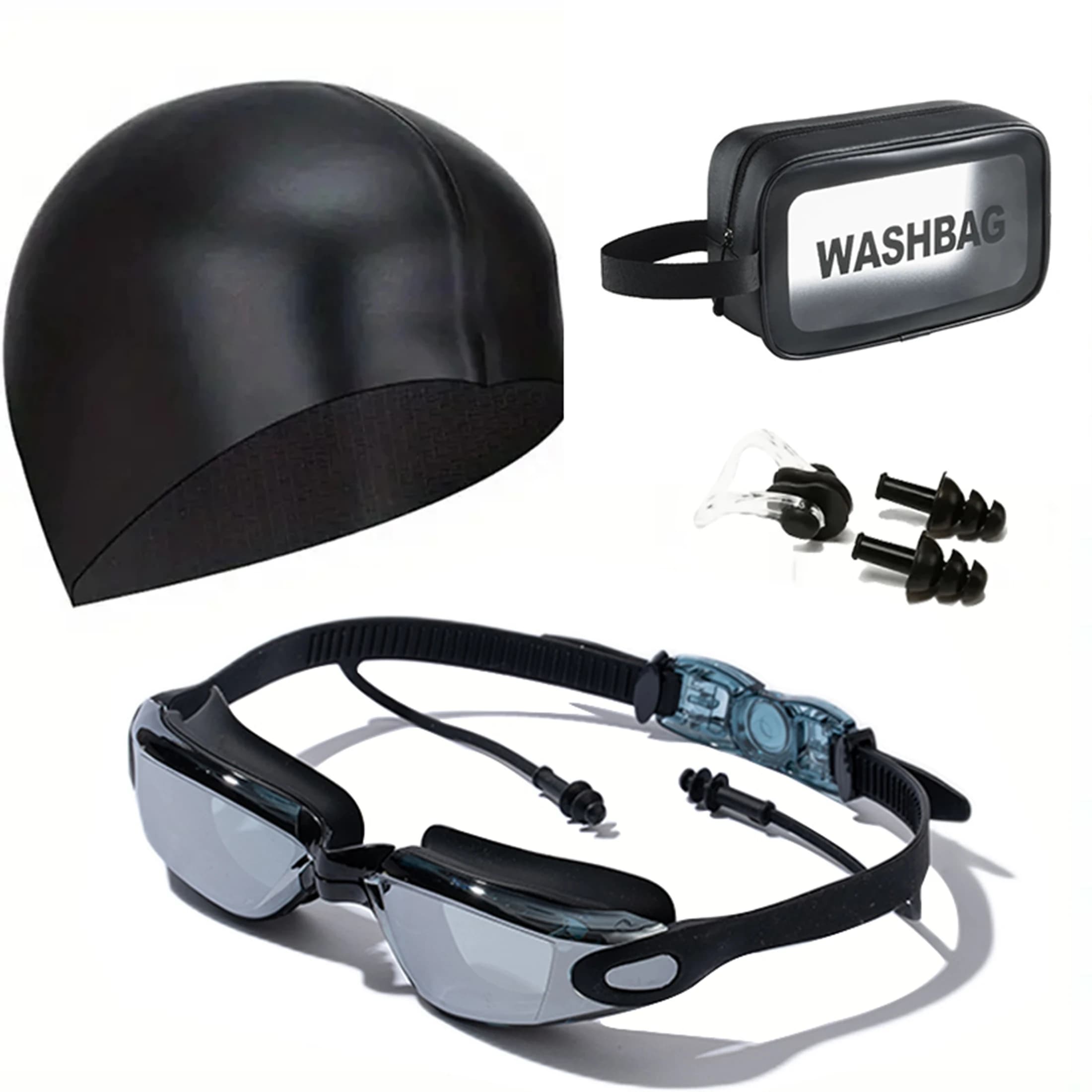 1 Piece Electrolytic Adult Swimming Goggles Set, Anti-fog and Waterproof Swimming Goggle Equipment, High-definition Anti-foging Lens - UV-proof