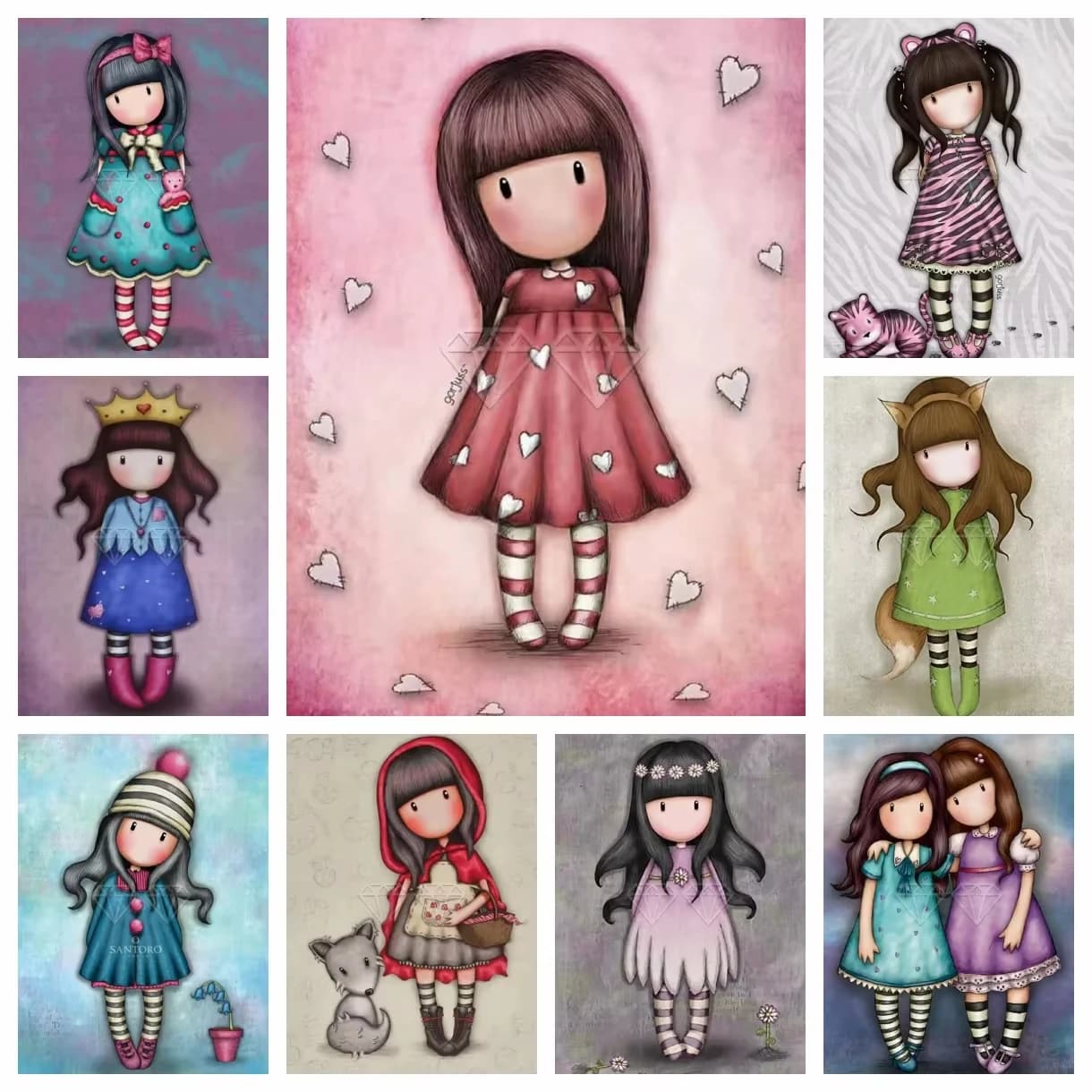 5D DIY Diamond Painting Cartoon Girl princess Home Decor Full Square&Round Diamond embroidery Cross stitch Diamond mosaic Paint