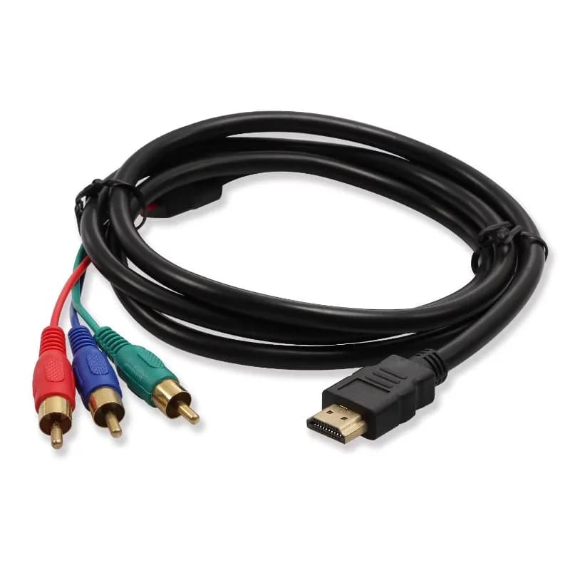 Adattatore TV 1080P per giochi HDMI ad alta definizione, cavo di conversione video RCA a tre colori rosso, verde e blu, cavo video